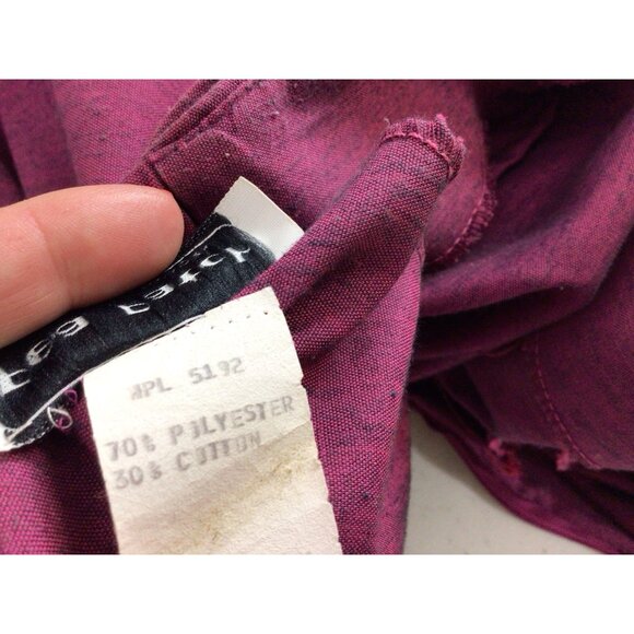 Vintage 80s Office Siren Dress Matching Belt Shoulder Pads Womens 10 - Picture 8 of 8